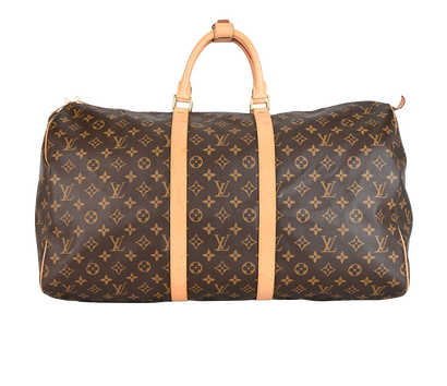 Keepall 55, &pound;820, Handbags, Brown, Canvas, Front view